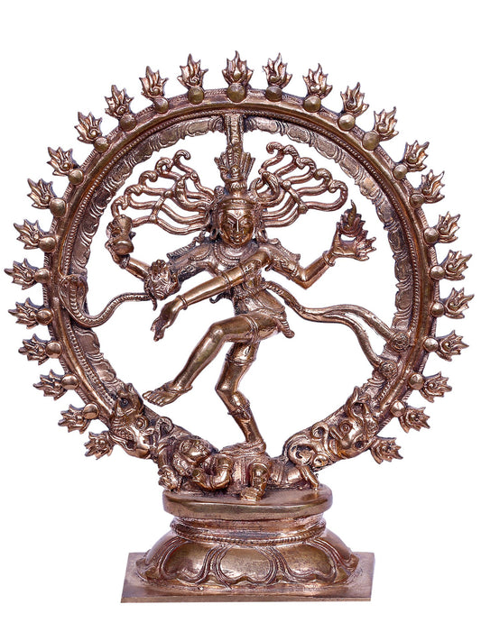 6" Small Lord Nataraja Statue | Handmade | Madhuchista Vidhana (Lost-Wax) | Panchaloha Bronze from Swamimalai