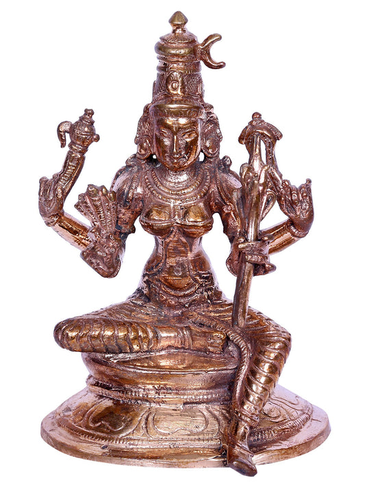 3" Small Goddess Rajarajeshwari (Tripura Sundari) Idol | Madhuchista Vidhana (Lost-Wax) | Panchaloha Bronze from Swamimalai