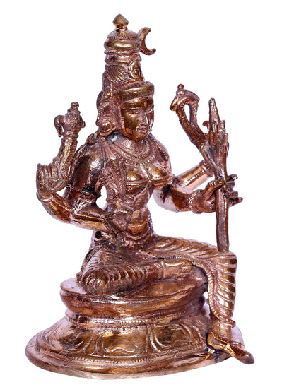 3" Small Goddess Rajarajeshwari (Tripura Sundari) Idol | Madhuchista Vidhana (Lost-Wax) | Panchaloha Bronze from Swamimalai