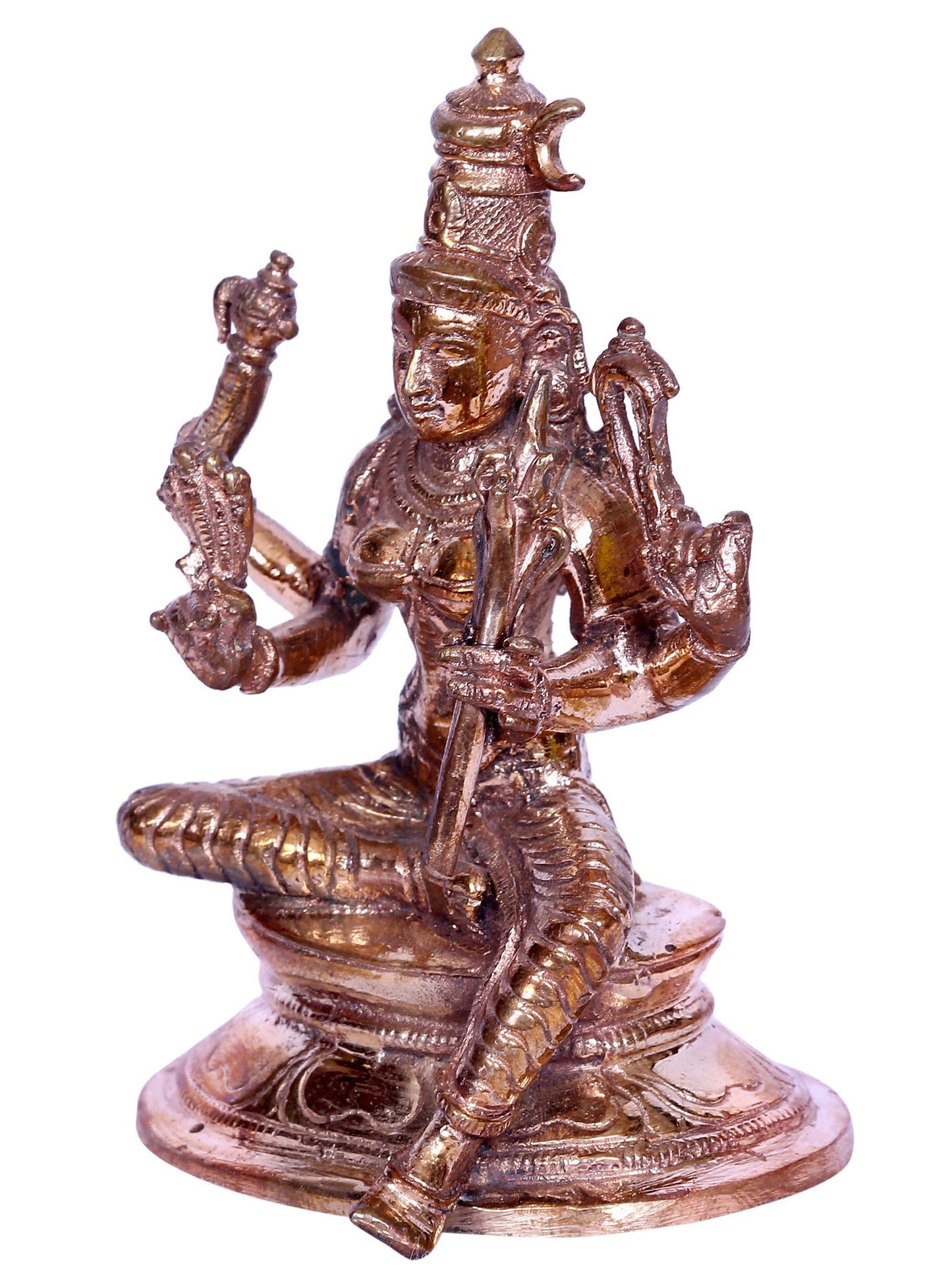 3" Small Goddess Rajarajeshwari (Tripura Sundari) Idol | Madhuchista Vidhana (Lost-Wax) | Panchaloha Bronze from Swamimalai