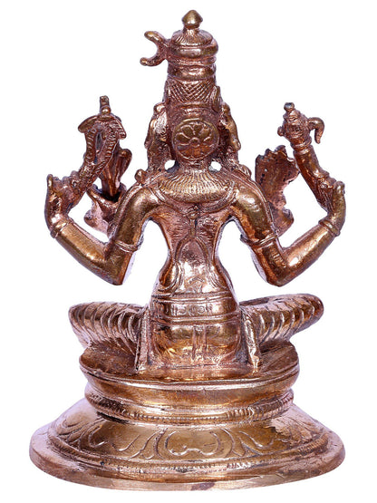 3" Small Goddess Rajarajeshwari (Tripura Sundari) Idol | Madhuchista Vidhana (Lost-Wax) | Panchaloha Bronze from Swamimalai