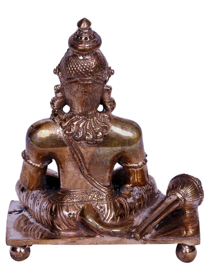 3" Sitting Sankat Mochan Hanuman Bronze Sculpture | Hanuman Statue | Lord Hanuman Bronze Statue