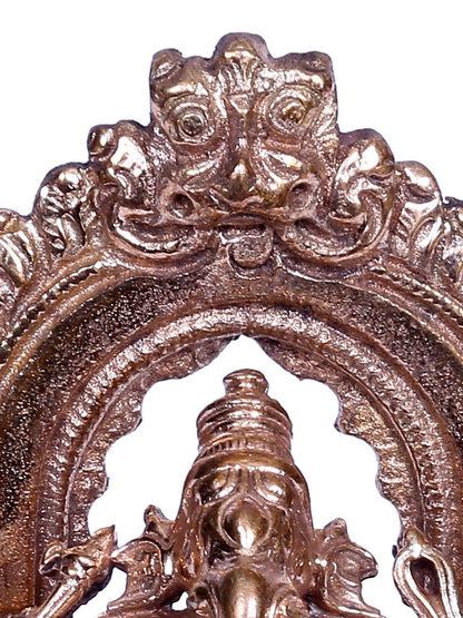 3" Bronze Lord Ganesha Statue Seated on Throne | Handmade