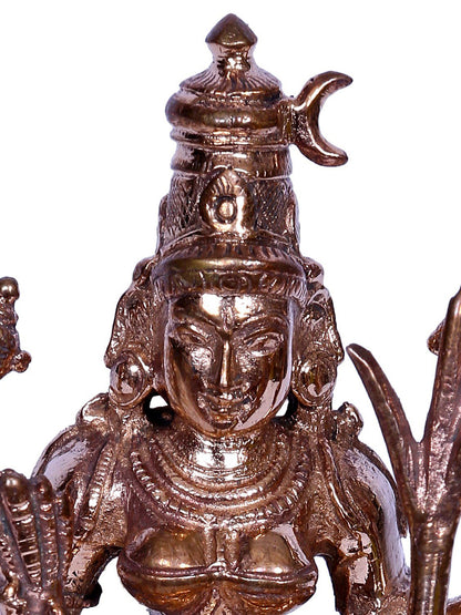 4" Bronze Goddess Rajarajeshwari Sculpture | Handmade