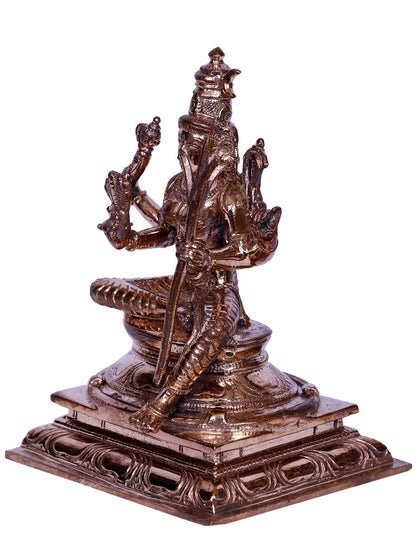 4" Bronze Goddess Rajarajeshwari Sculpture | Handmade