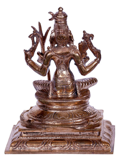 4" Bronze Goddess Rajarajeshwari Sculpture | Handmade