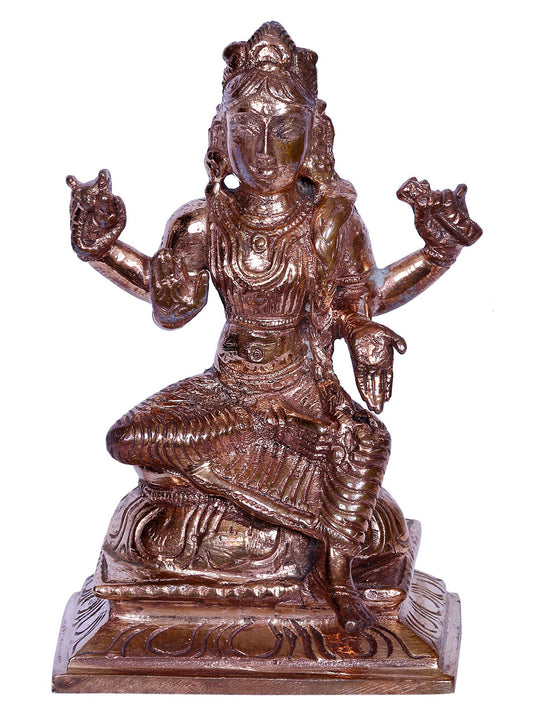 4" Bronze Goddess Balambika Sculpture | Handmade