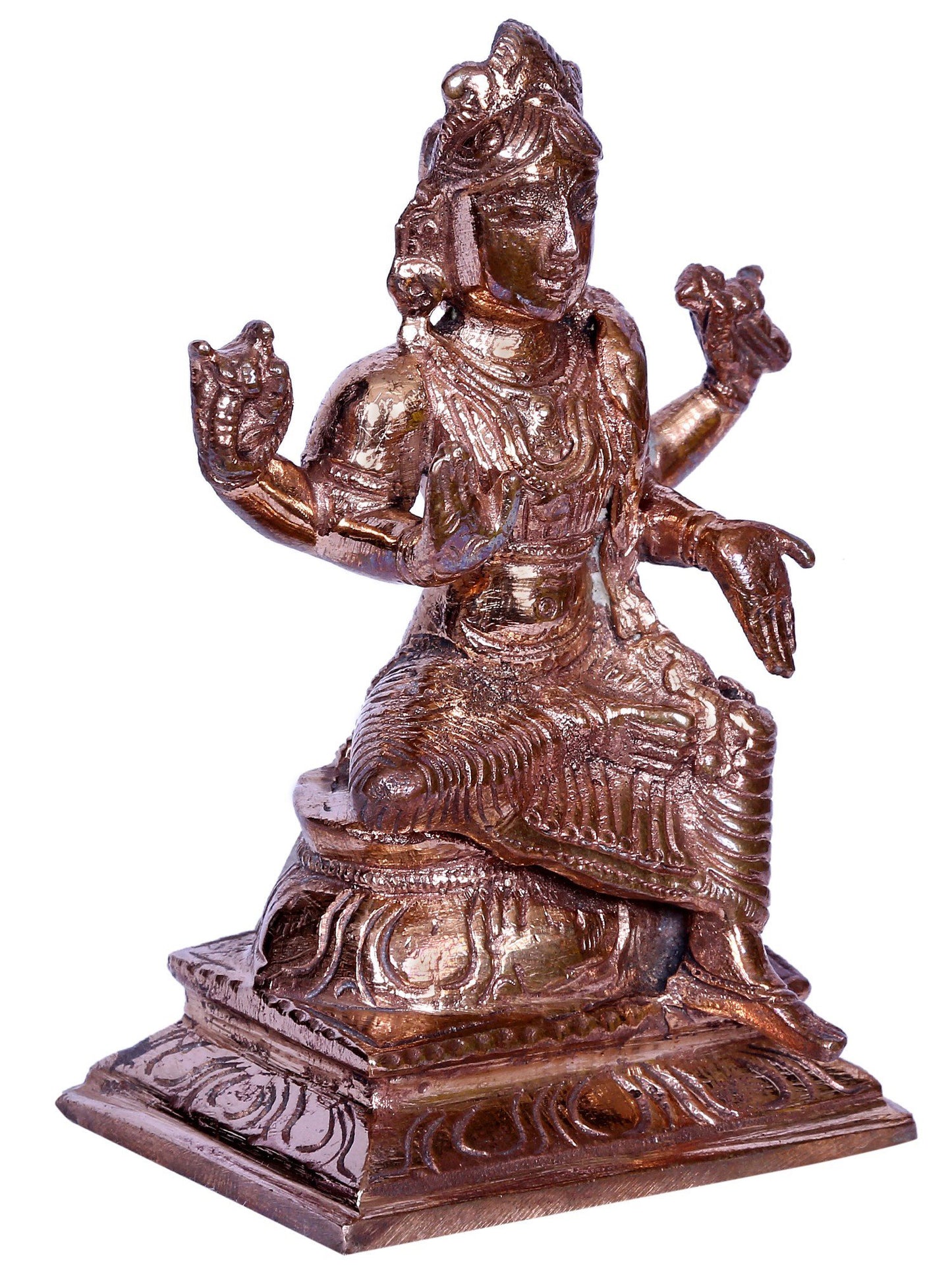 4" Bronze Goddess Balambika Sculpture | Handmade