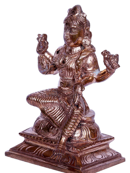 4" Bronze Goddess Balambika Sculpture | Handmade