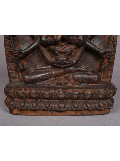 8" Wooden Namasangiti Statue | Handmade Idol | Wooden Buddhist Statue