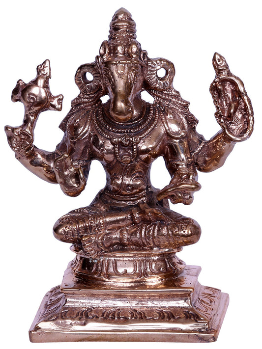 3" Bronze Hayagriva Statue - Avatara of Lord Vishnu | Handmade