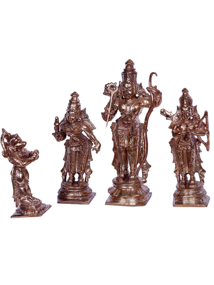 6" Bronze Shri Ram Darbar | Handmade | Bronze Sculpture