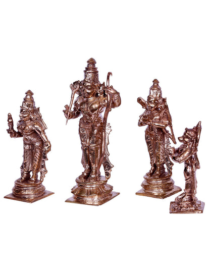 6" Bronze Shri Ram Darbar | Handmade | Bronze Sculpture