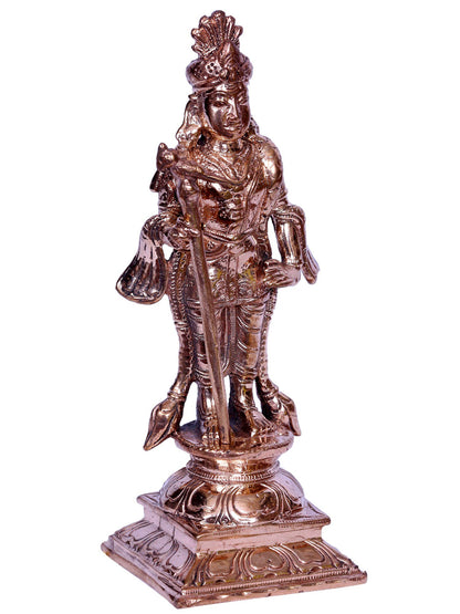 6" Bronze Palani Murugan Idol | Handmade