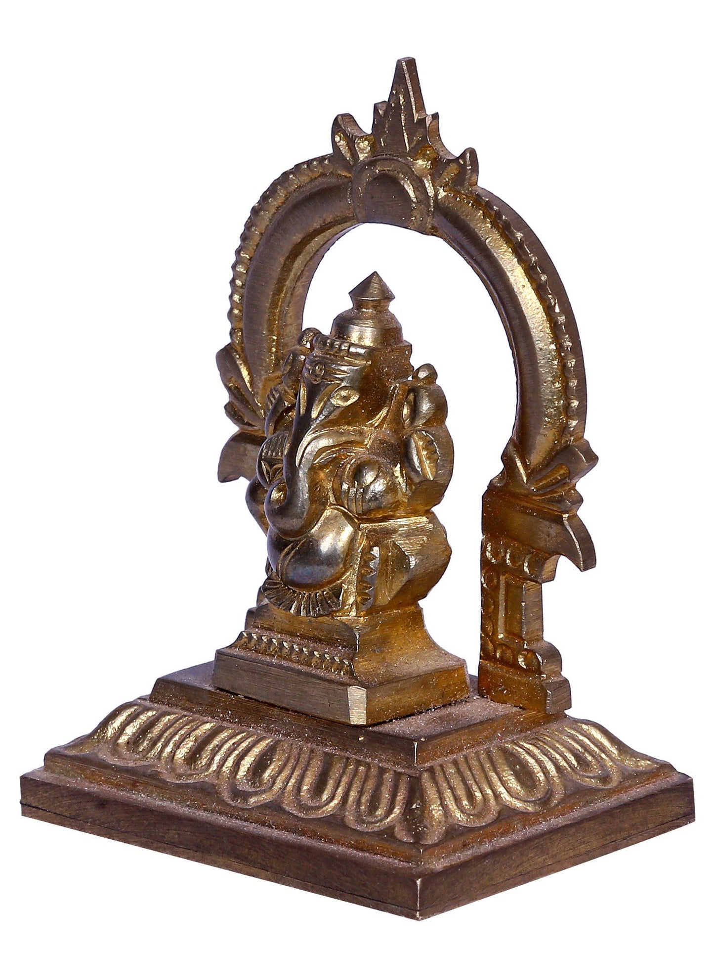 2" Bronze Bhagawan Ganapati Statue with Throne | Handmade