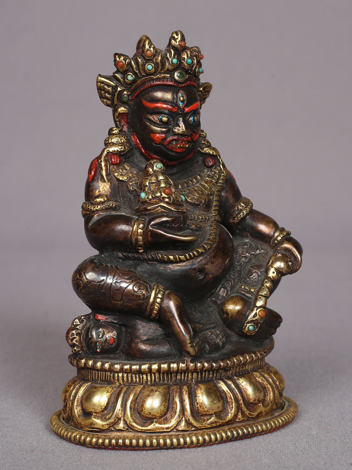 4" Small Superfine Lord Kubera Copper Statue | Handmade | Lord Kubera Idol