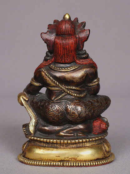 4" Small Superfine Lord Kubera Copper Statue | Handmade | Lord Kubera Idol