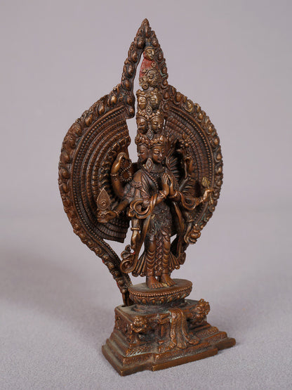 4" Small Superfine Thousand Armed Avalokiteshvara Copper Statue | Handmade | Buddhist Statue