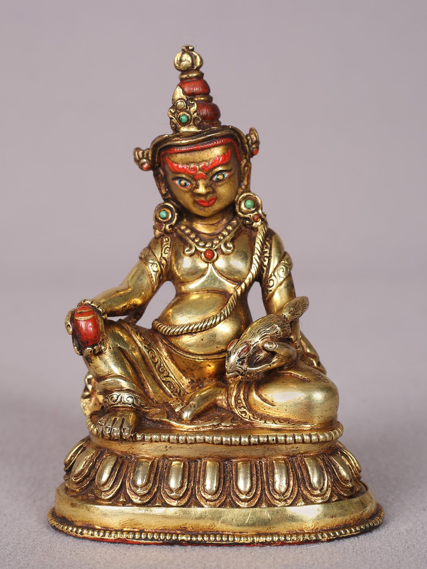 4" Small Copper Superfine Lord Kubera Idol | Handmade Idol | Kubera Statue