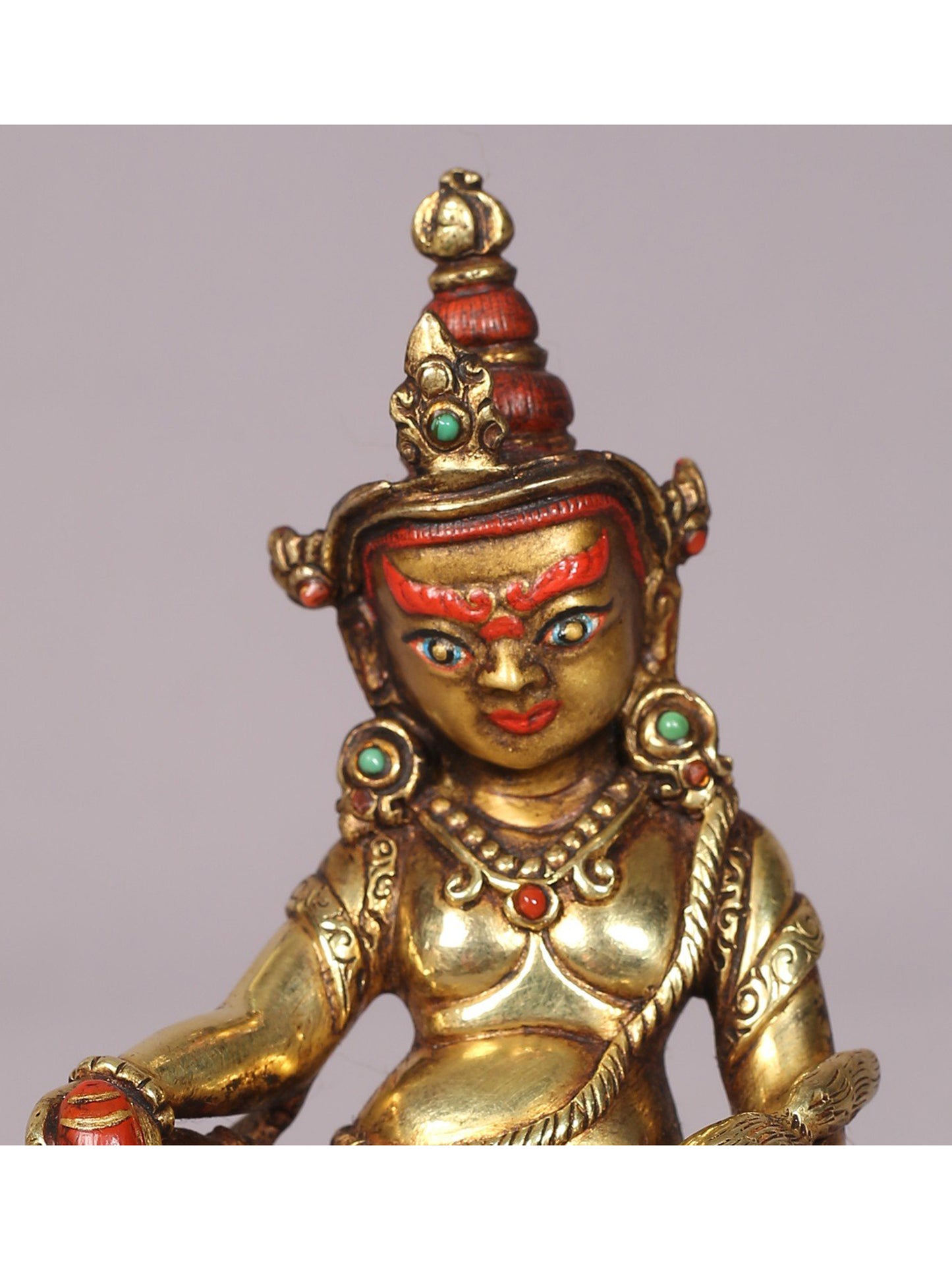 4" Small Copper Superfine Lord Kubera Idol | Handmade Idol | Kubera Statue