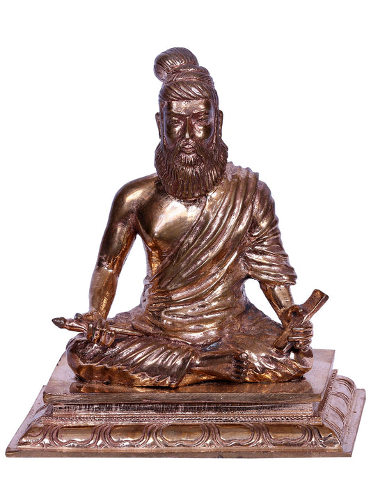 4" Bronze Saint Thiruvalluvar Sculpture | Handmade