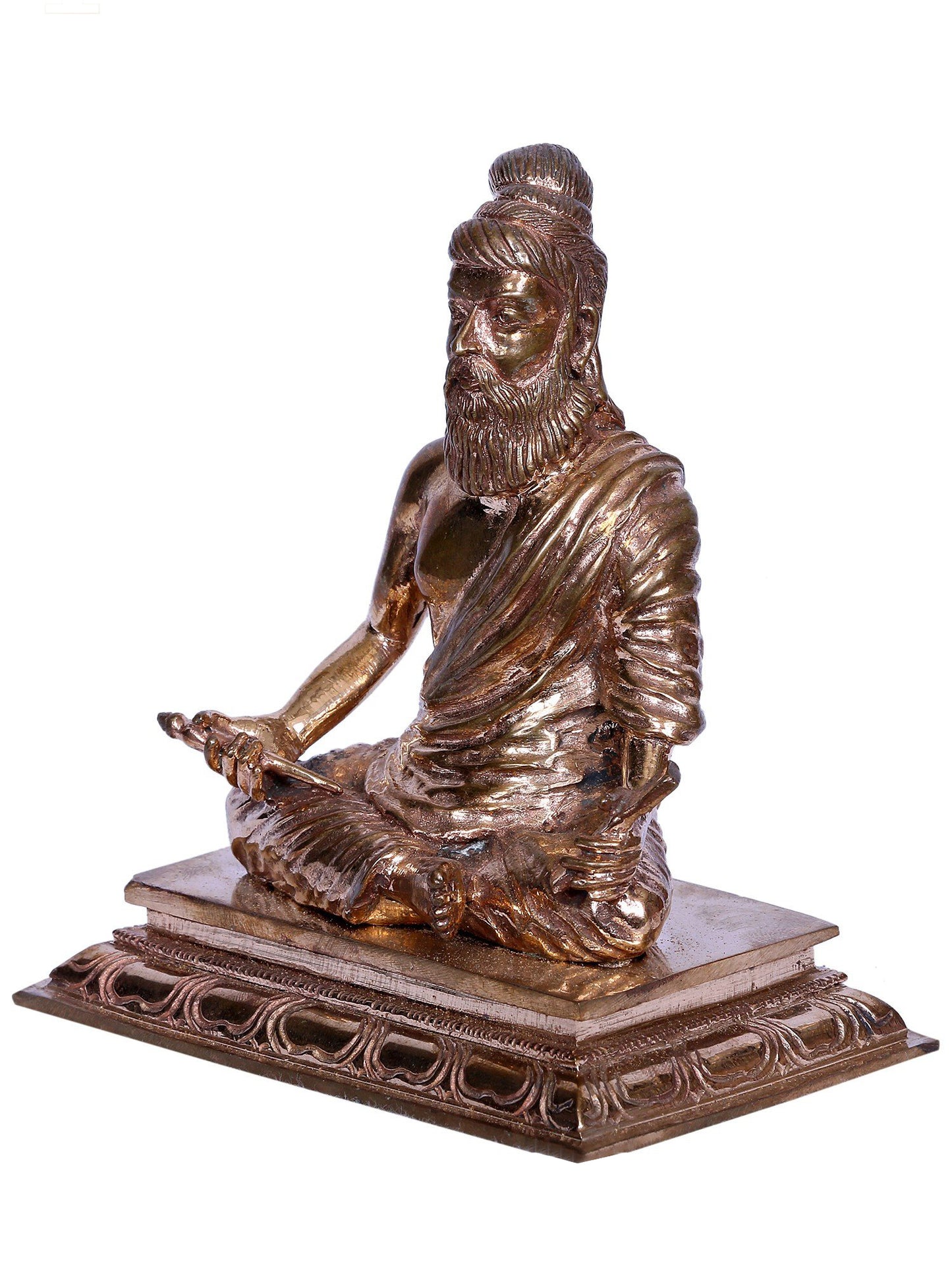 4" Bronze Saint Thiruvalluvar Sculpture | Handmade