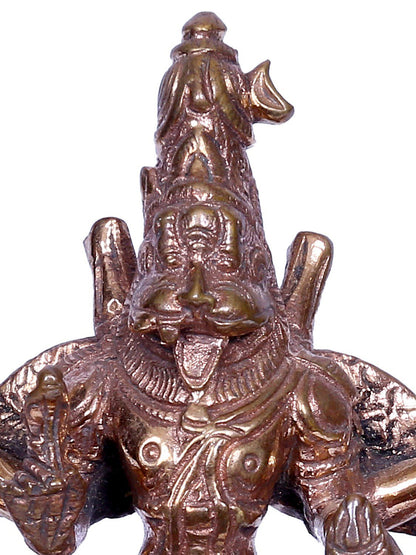 5" Bronze Lord Sharabeshwara | Handmade Sculpture