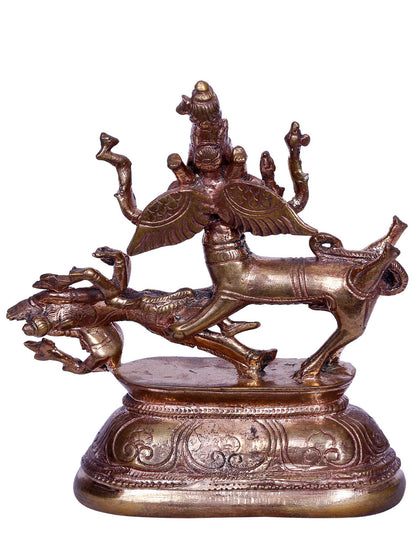 5" Bronze Lord Sharabeshwara | Handmade Sculpture