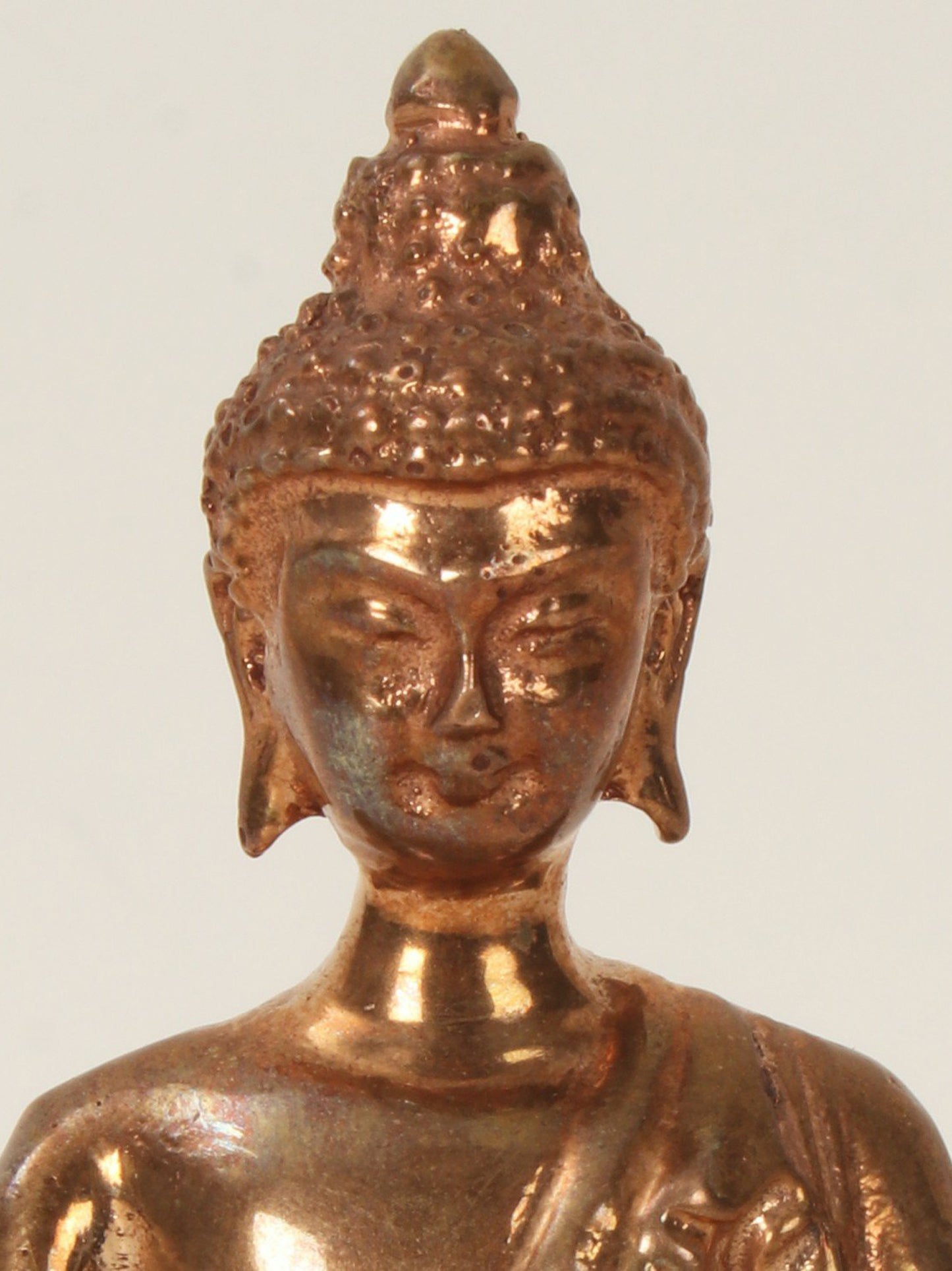 3" Small Bronze Lord Buddha Idol in Bhumi-Sparsha Mudra | Handmade