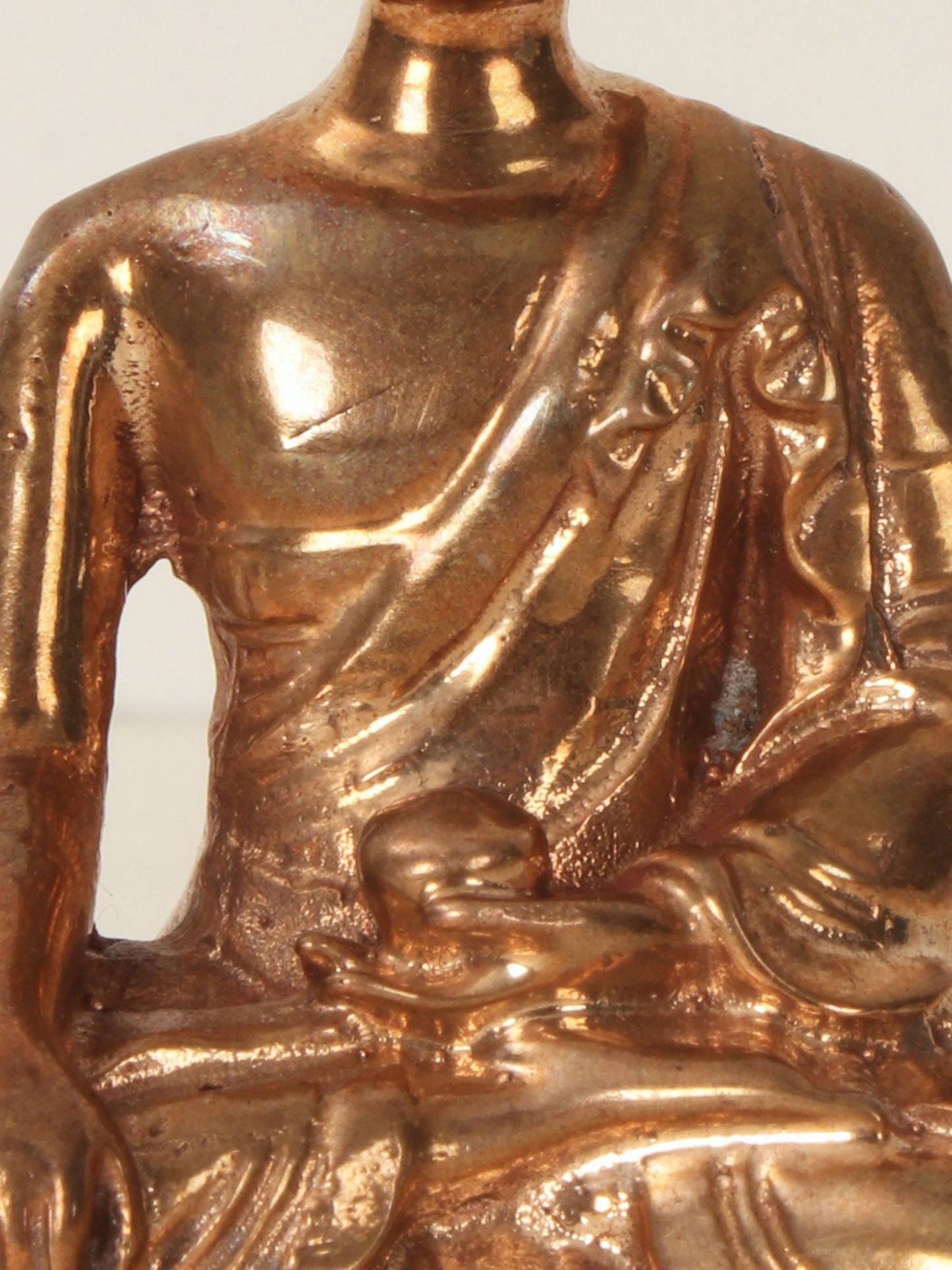 3" Small Bronze Lord Buddha Idol in Bhumi-Sparsha Mudra | Handmade