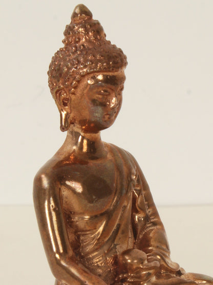 3" Small Bronze Lord Buddha Idol in Bhumi-Sparsha Mudra | Handmade