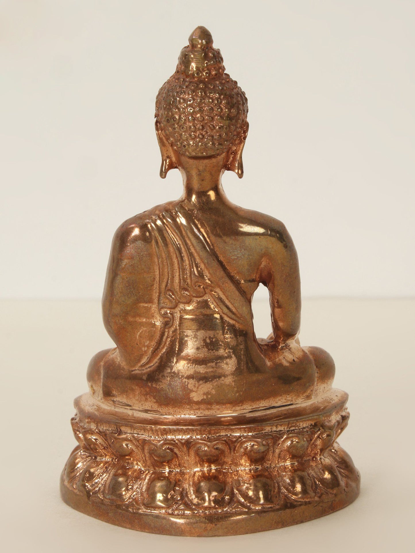 3" Small Bronze Lord Buddha Idol in Bhumi-Sparsha Mudra | Handmade