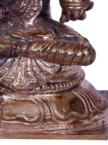 3" Bronze Devi Annapurna Sculpture (Goddess of Food and Nourishment)