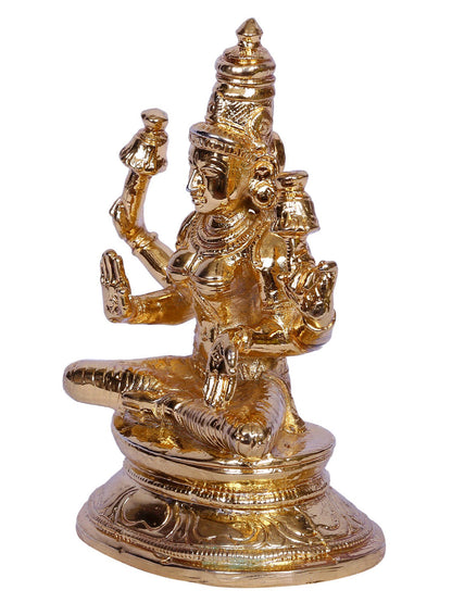 4" Bronze Devi Lakshmi Sculpture | Handmade