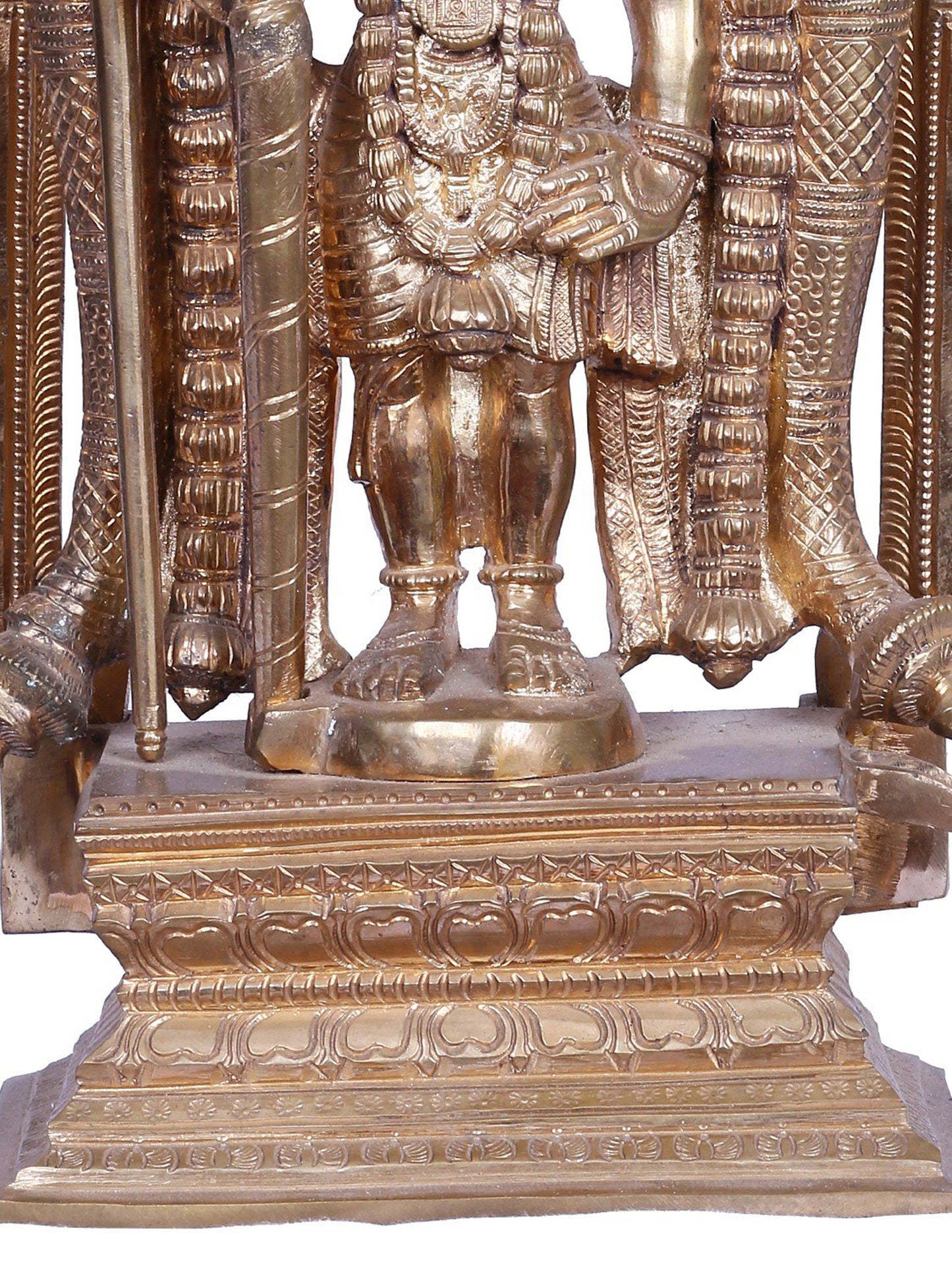 17" Standing Lord Murugan Bronze Statue with Throne | Handmade