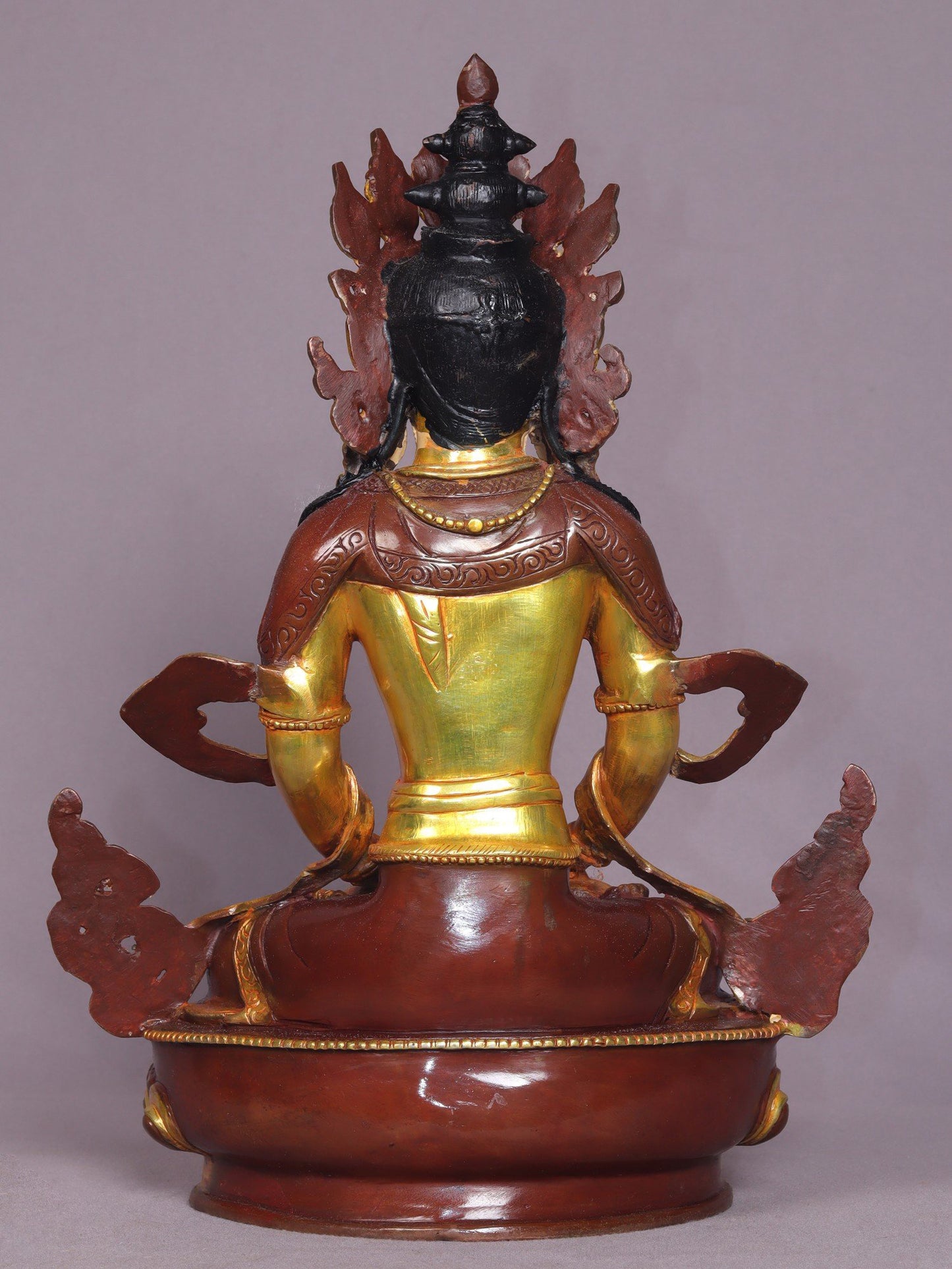 13" Aparmita Buddha Copper Statue From Nepal | Handmade Idol | Lord Buddha Statue