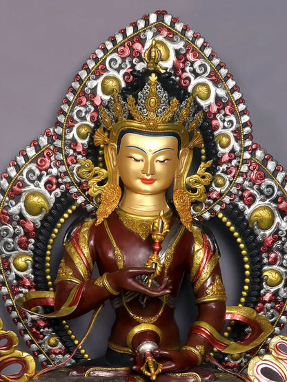 Superfine Vajrasattva Gilded Copper Nepalese Statue | Handmade Idol | Buddhist Statue