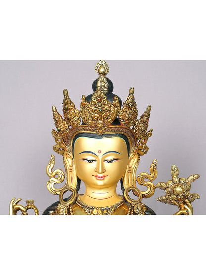 19" Chenrezig (Avalokiteshvara) From Nepal | Handmade Idol | Buddhist Statue