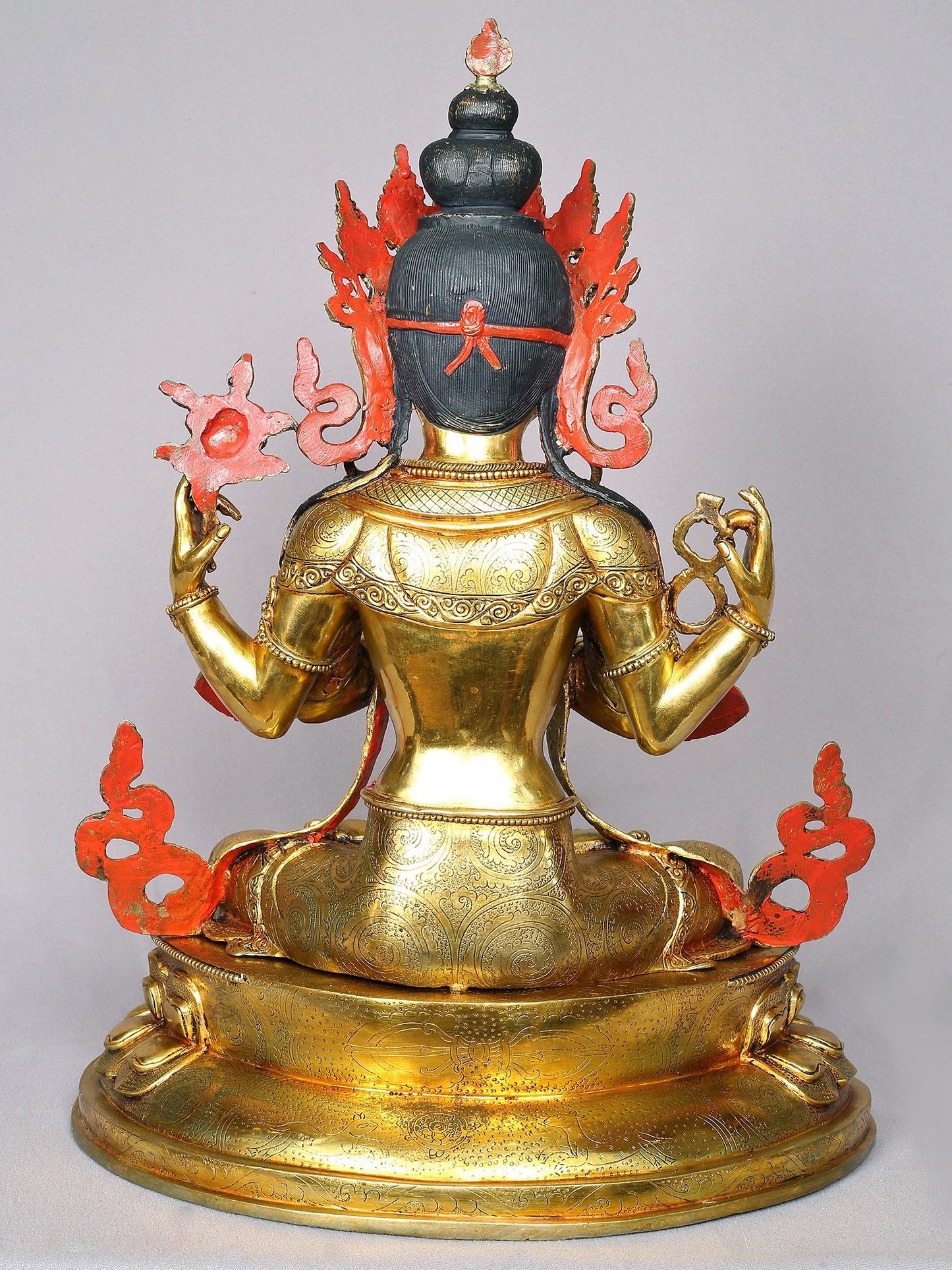 19" Chenrezig (Avalokiteshvara) From Nepal | Handmade Idol | Buddhist Statue