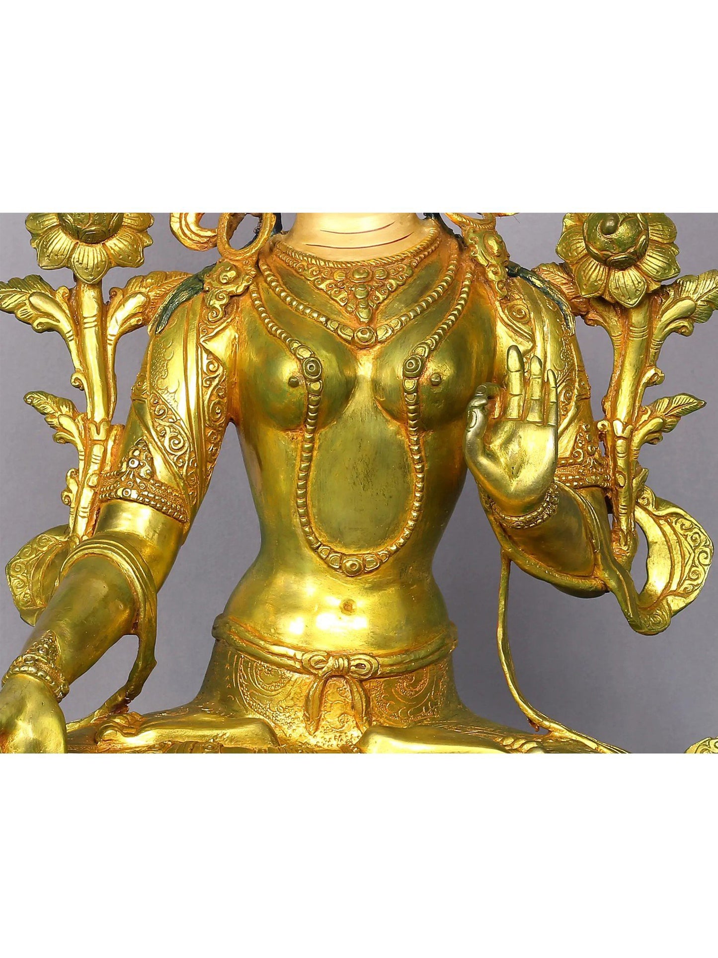 19" Goddess White Tara Statue From Nepal | Handmade Goddess Idol | Nepalese Statue