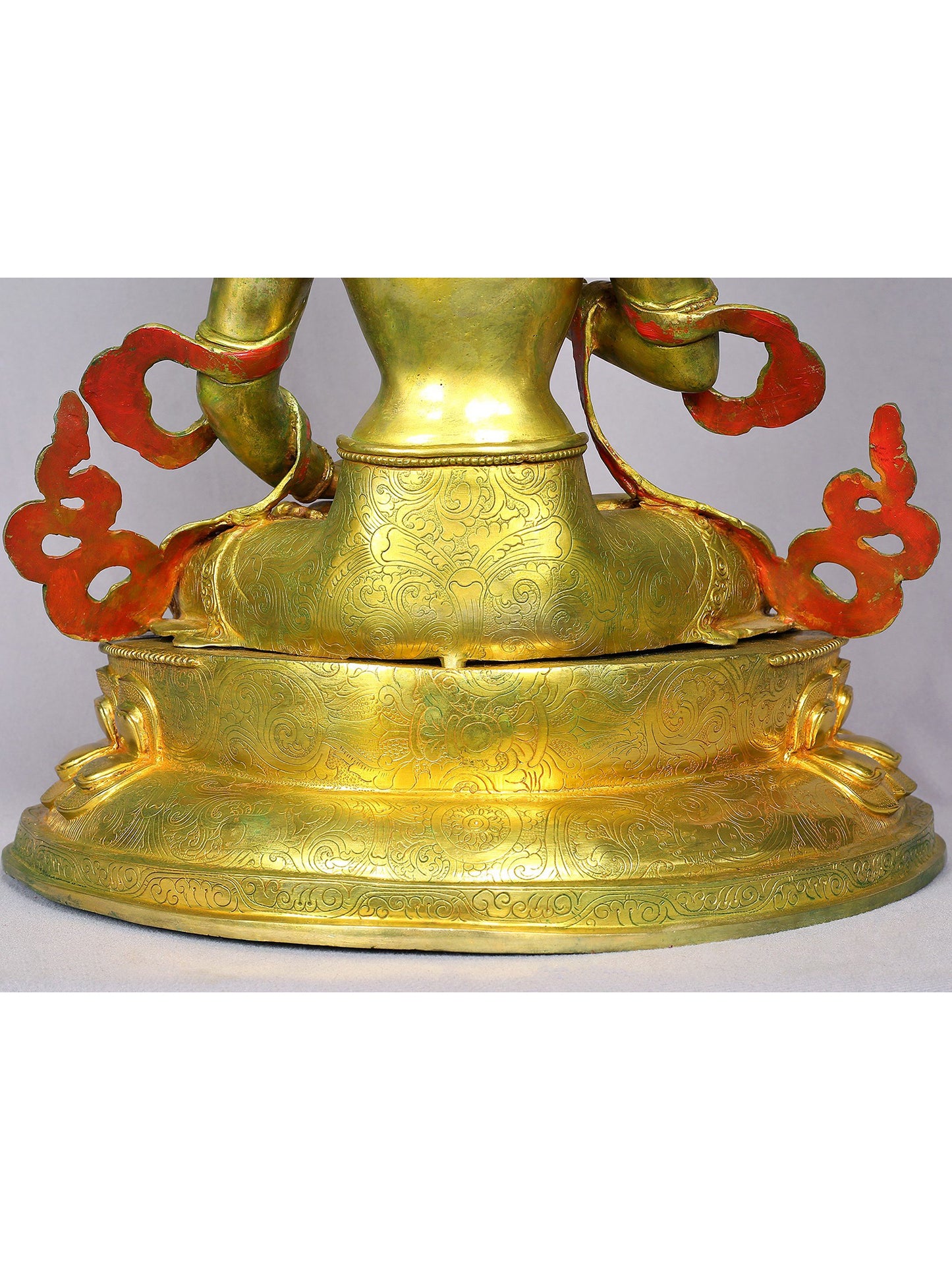 19" Vajrasattva Gilded Copper Statue From Nepal | Handmade Idol | Buddhist Statue