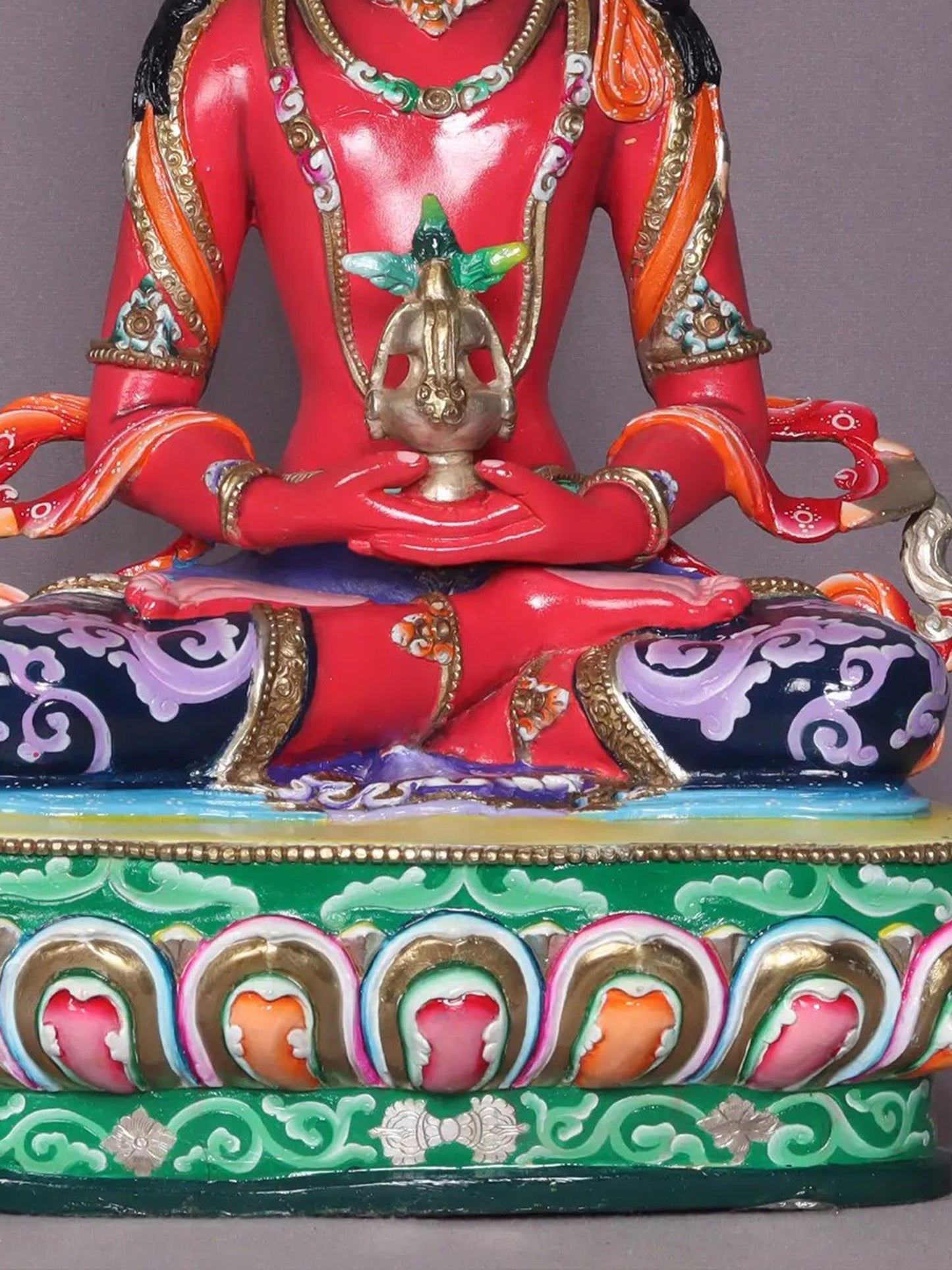 15" Colourful Aparamita Copper Statue From Nepal | Handmade | Buddhist Copper Idol