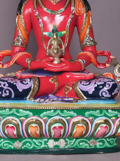 15" Colourful Aparamita Copper Statue From Nepal | Handmade | Buddhist Copper Idol