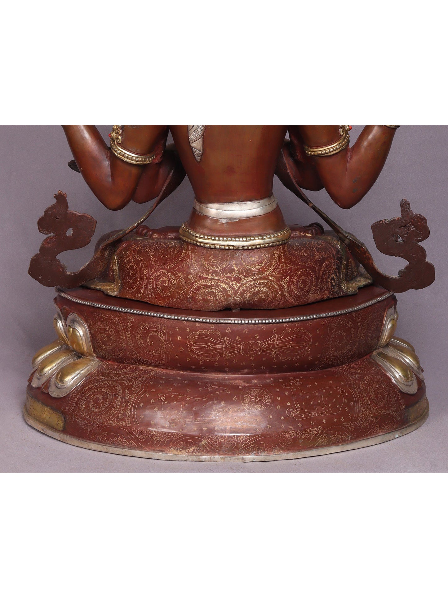 26" Kharchari Copper Statue From Nepal | Handmade Buddhist Idol | Nepalese Statue