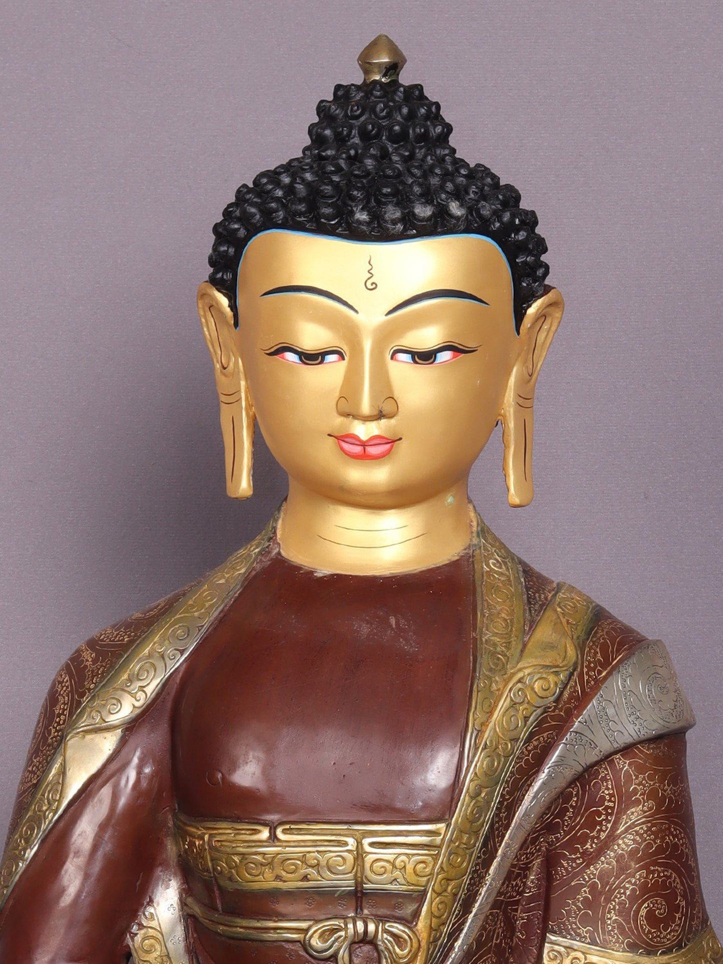 23" Amitabh Buddha Sitting Copper Statue From Nepal | Handmade Buddha Idol