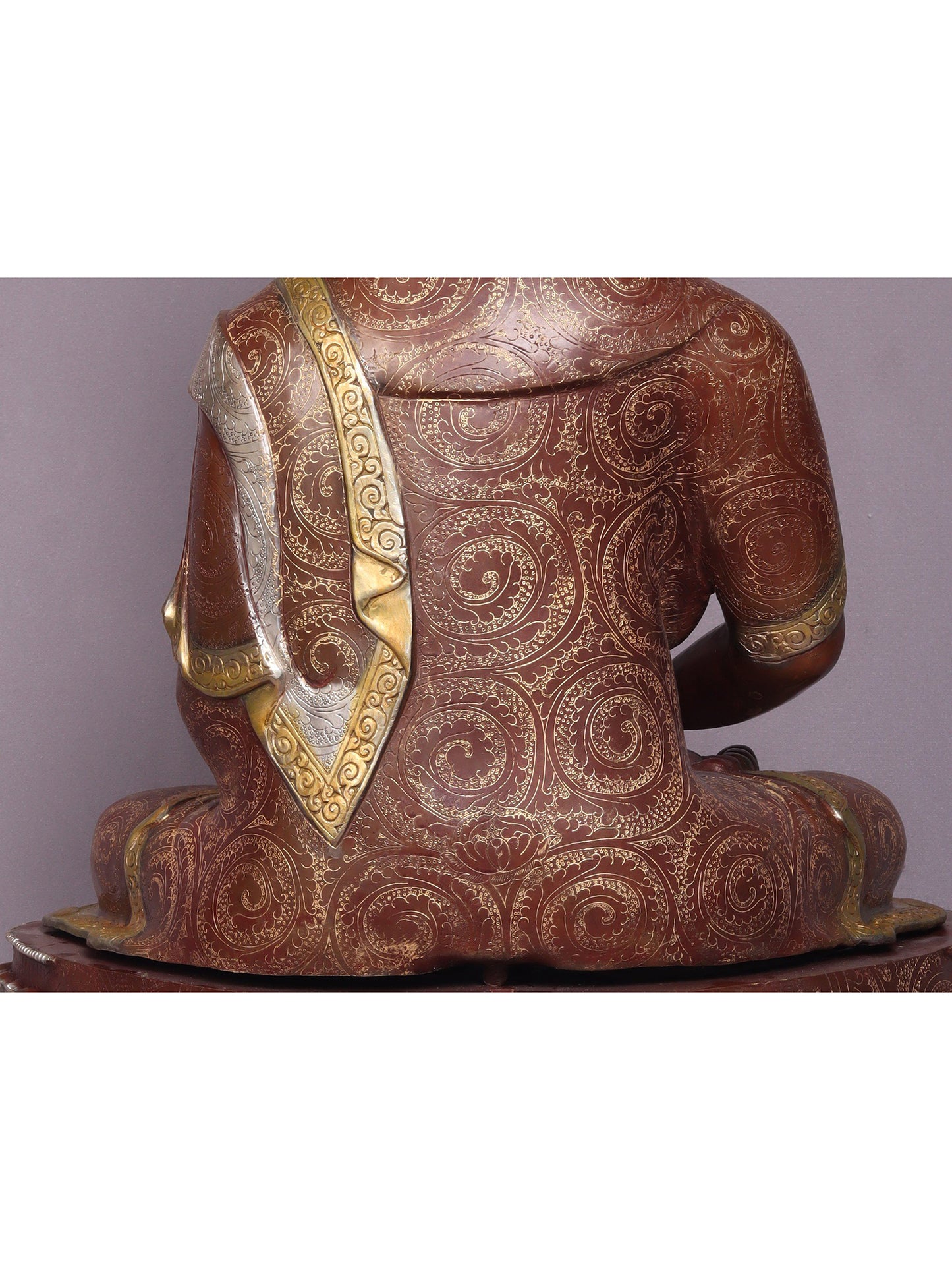 23" Amitabh Buddha Sitting Copper Statue From Nepal | Handmade Buddha Idol