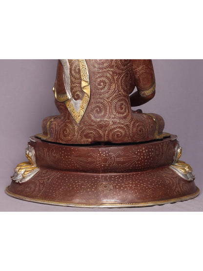 23" Amitabh Buddha Sitting Copper Statue From Nepal | Handmade Buddha Idol