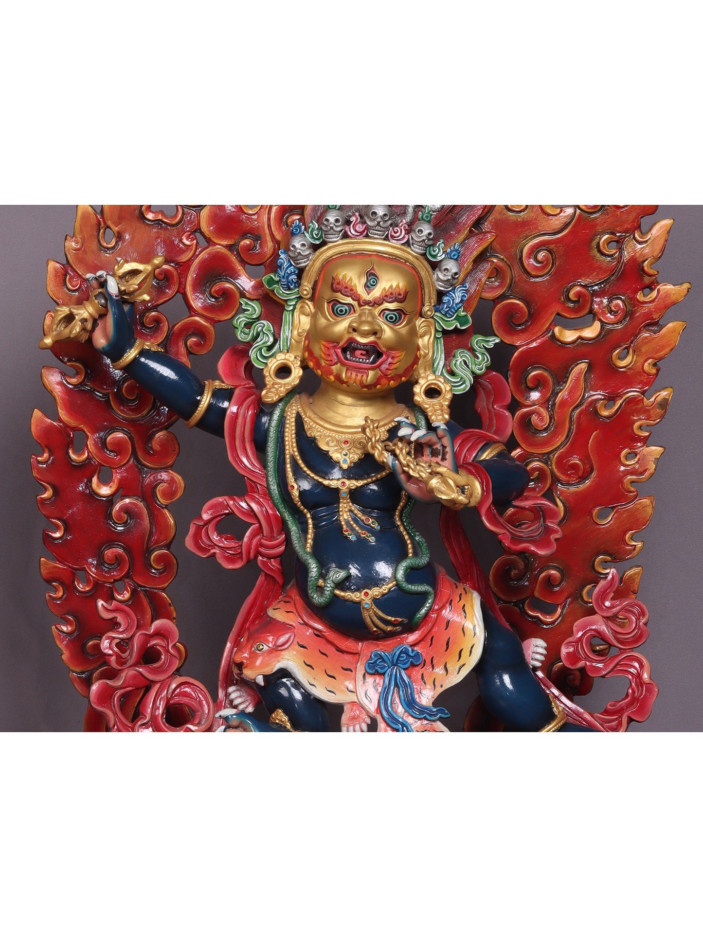 20" Budhisattva Vajrapani From Nepal | Handmade Idol | Buddhist Copper Statue