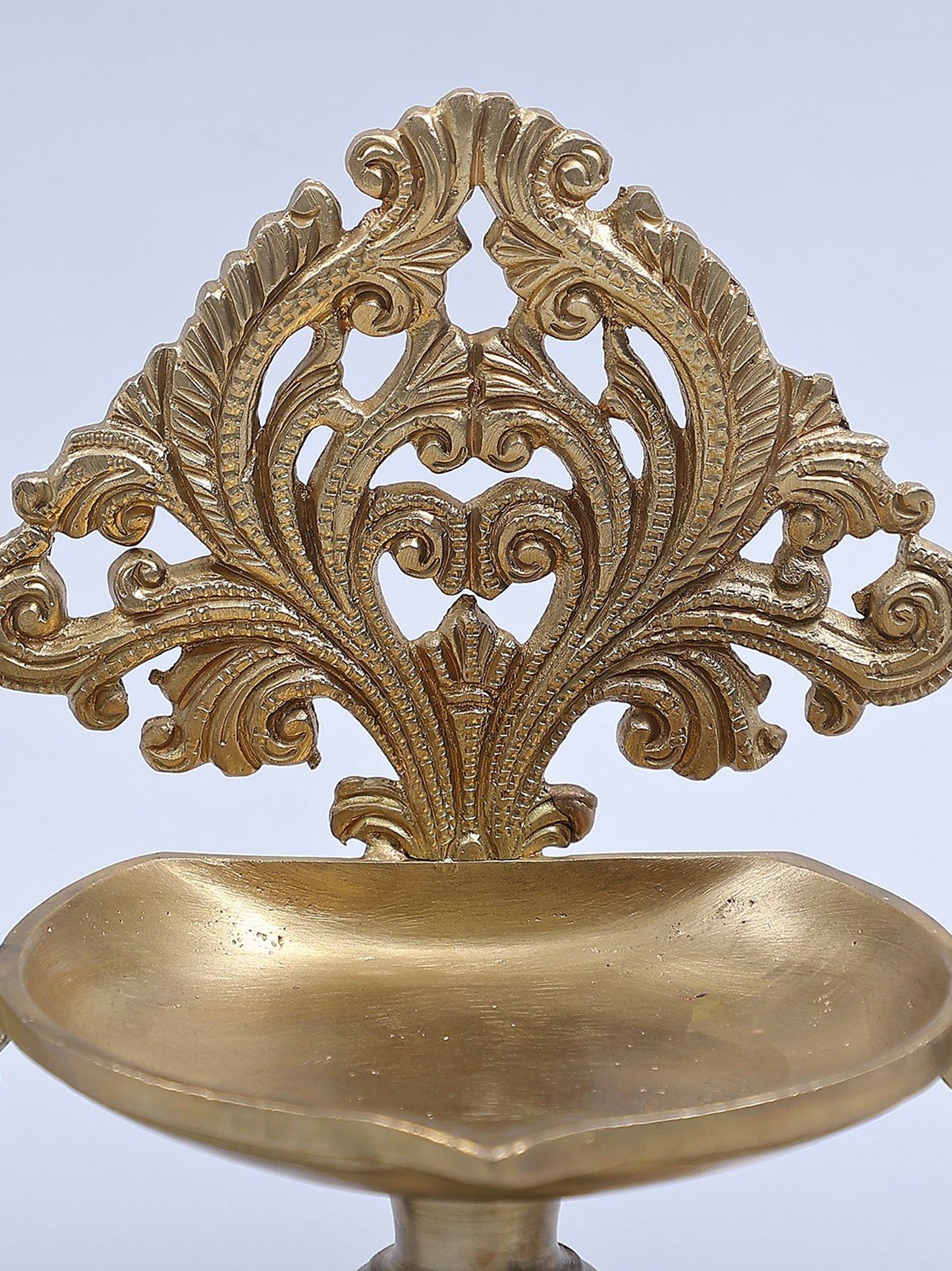 10" Bronze Designer Diya (Hoysala Art) | Handmade