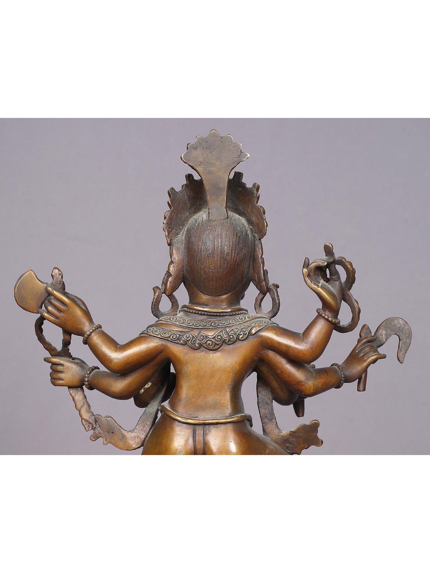 13" Copper Standing Lord Ganesha Statue From Nepal | Handmade | Lord Ganesha Statue